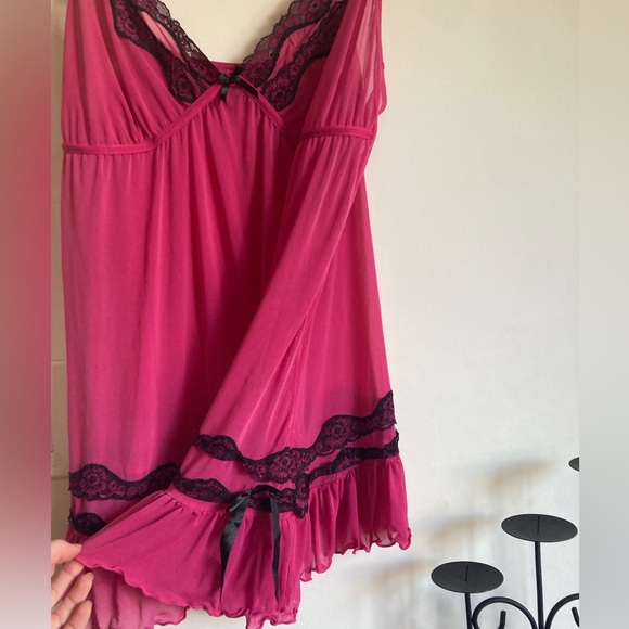 Pink sheer teddy 💗 - Picture 3 of 7